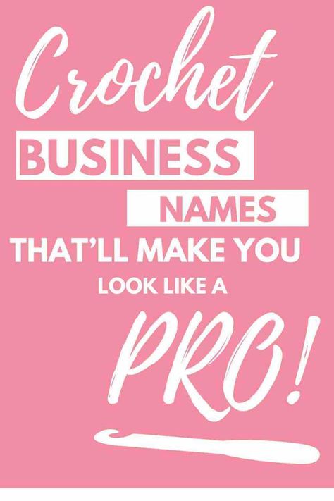 crochet business names ideas Start Crochet, Crochet Business, Names Ideas, Cute Names, Crochet Collection, Your Crochet, Crochet Tutorials, Business Building, How To Attract Customers