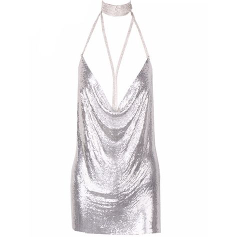 Kenda Silver Metallic Mini Dress (€102) ❤ liked on Polyvore featuring dresses, white layered dress, double layer dress, short spaghetti strap dress, short dresses and white dress Short White Cocktail Dresses, Backless Party Dress, White Spaghetti Strap Dress, Cindy Dress, Silver Metallic Dress, Metallic Mini Dress, White Sequin Dress, Cocktail Dress Holiday, Silver Cocktail Dress