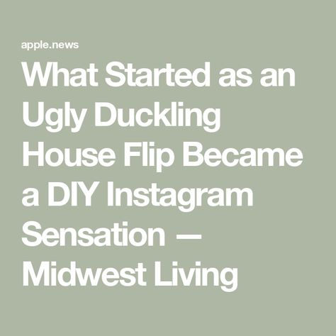 What Started as an Ugly Duckling House Flip Became a DIY Instagram Sensation — Midwest Living House Flip, Diy Instagram, Midwest Living, Ugly Duckling, Flipping Houses, Instagram Diy, Interiors Design, Tv Stands, House Stuff