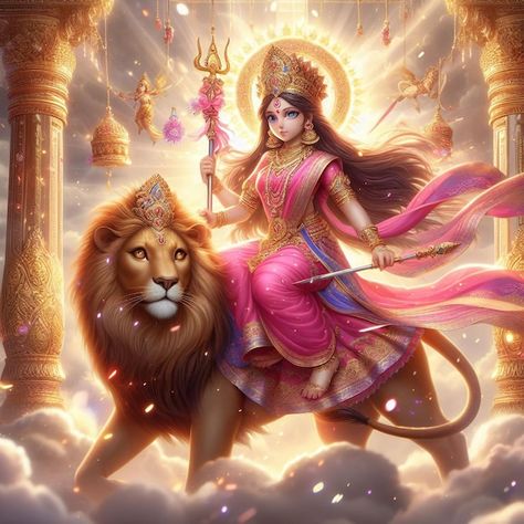 anime style wallpaper of mata durga navratri special ai image Day 2 Brahmacharini, Jai Mata Di Navratri, Navratri Day 6, Navratri Devi Images, Hanuman Video, Durga Ma, Maa Durga Photo, Lakshmi Narayan, Navratri Images