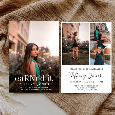 Modern BSC RN 4 Photos Nursing Graduation  Invitation Nursing School Grad Announcement, Nursing Invitations Graduation, Nurse Grad Invitations, Nursing Graduation Announcements, Graduation Announcements College, College Graduation Invitations, Nursing School Graduation Pictures, Nursing Major, College Necessities