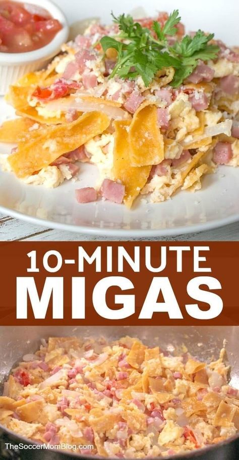 These are the best migas recipe ever and are ready in 10 minutes! Learn how to make authentic migas with photo step-by-step directions. Your family will love these delicious migas! Try making this authentic and easy Mexican recipe for your family today! #mexican #mexicanfoodrecipes #recipes #breakfast #easy Recipes Breakfast Easy, Easy Migas Recipe, Migas Recipe, Sunday Prep, Ww Breakfast, Cheesecake Oreo, Restaurant Copycat, Latin Recipes, Mexican Breakfast Recipes