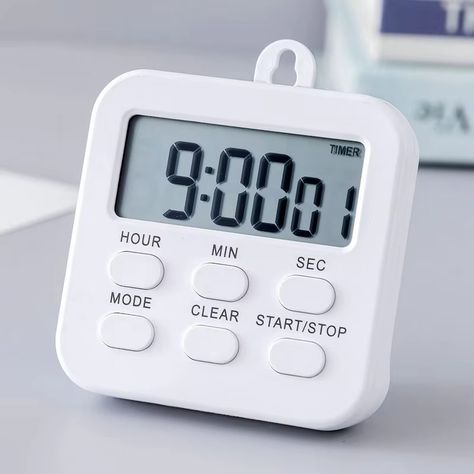 LED Kitchen Timer With Clock and Alarm Magnetic Backing Stand Countdown For Cooking Baking Study Sports - AliExpress 15 Led Kitchen, Kitchen Timer, Kitchen Timers, Digital Timer, Kitchen Cooking, Teacher Stuff, Cooking Timer, Cooking And Baking, Magnets