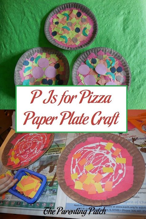 P is for pizza! Learn how to make a pizza using paper plates, paint, and construction paper. P Is For Pizza, Early Learning Ideas, Pizza Craft, Make A Pizza, Easy Preschool Crafts, Paper Plate Craft, Children's Activities, Alphabet Crafts, Construction Crafts