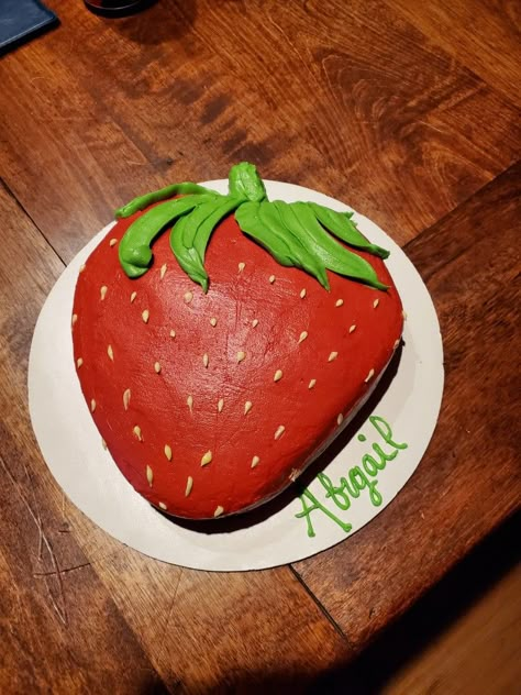 Strawberry shaped cake pic, red strawberry cake Cake That Looks Like A Strawberry, Small Strawberry Smash Cake, Strawberry Shaped Birthday Cake, Strawberry Decorated Cake Birthday, Strawberry Shaped Smash Cake, Strawberry Cake Theme, Strawberry Cake 1st Birthday, Strawberry Cakes Design, Strawberry Shortcake Cake Design