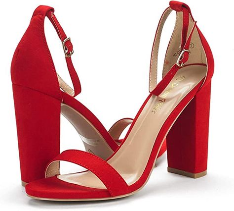 Red Prom Shoes, Size 11 Women Shoes, Tshirt Quilt, Suede High Heels, Red High Heels, Ankle Strap High Heels, Womens Chunky Heels, Black Strappy Heels, Black Suede Heels