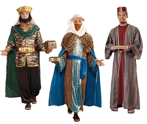 wise men adult costumes Wisemen Costume, Man Costume Ideas, Wise Man Costume, Diy Costumes Men, Biblical Costumes, Nativity Costumes, Christmas Elf Costume, Halloween Costume Store, Broadway Costumes