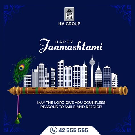 We at HM Constructions wish you a joyous Ashtami. Make lifelong memories with luxury homes by www.hmconstructions.com Call us on 080 4255 5555. #realestatebangalore #homebuyingtips #HMGroup #RealEstateOffices #Nammabengaluru #luxuryhomesales #Highriseapartment #HMConstructions #Beautifulhome #officespaces #bangalore #2BHK #3BHK #wemakeyourhome #janmashtami #krishna #krishnajanmashtami #lordkrishna #radhakrishna #happyjanmashtami #happyjanmashtami2022 Janmashtami Design Post, Janmashtami Creative Ads For Real Estate, Janamashtmi Creative Ad, Indian Festival Creative Ads, Janmashtami Real Estate, Krishna Janmashtami Creative Ads, Janmashtami Creative Post, Janmashtami Creative Ads, Janmashtami Post