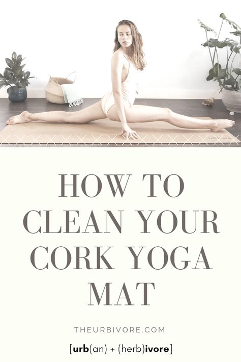 Cork yoga mats are super easy to take care of because of their antibacterial properties. Here's a more in depth look at how to clean your yoga mat. Foldable Yoga Mat, Yoga Mat Cleaner, Natural Yoga Mat, Hot Yoga Mat, Mat Pilates Workout, Large Yoga Mat, Yoga Poses For Men, Cork Yoga Mat, Yoga Mats Best