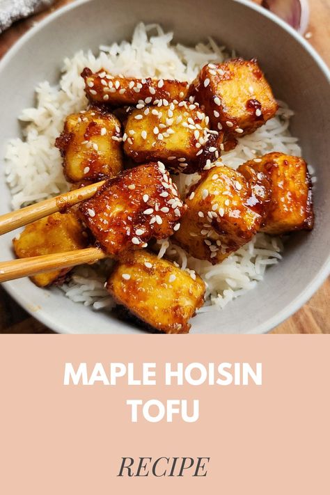 Maple Hoisin Tofu Recipe

450g firm tofu
¼ cup cornflour
2 tbsp hoisin sauce
3 tbsp maple syrup
1 tbsp soy sauce
1 tsp pure sesame oil
1 garlic clove, minced Maple Tofu, Hoisin Tofu, Spinach Rolls, Smoked Tofu, Tofu Ricotta, Tofu Stir Fry, Firm Tofu, Tofu Recipe, Silken Tofu