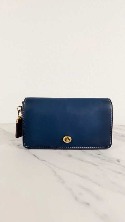 Coach 1941 Dinky in Dark Denim Blue Smooth Leather - Crossbody Chain B – Arid Bag Coach Denim, Coach 1941, Gorgeous Bags, Dark Denim, Chain Strap, Smooth Leather, Coach Bags, Leather Crossbody, Blue Denim