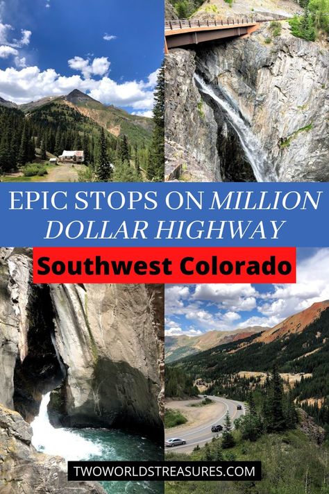 Million Dollar Hwy Colorado, Colorado Scenic Drives, Skyline Drive Colorado, Southern Colorado Road Trips, Million Dollar Highway Colorado, Telluride Colorado Summer, Crestone Colorado, Ridgeway Colorado, Road Trip Colorado