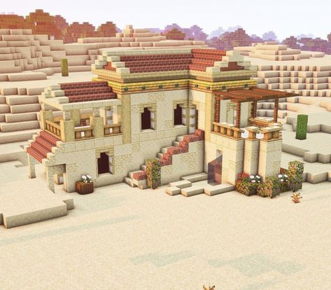 Minecraft Desert House, Minecraft Desert, Minecraft House Plans, Minecraft Farm, Minecraft Cottage, Minecraft House Tutorials, Minecraft Castle, Cool Minecraft Creations, Minecraft Room