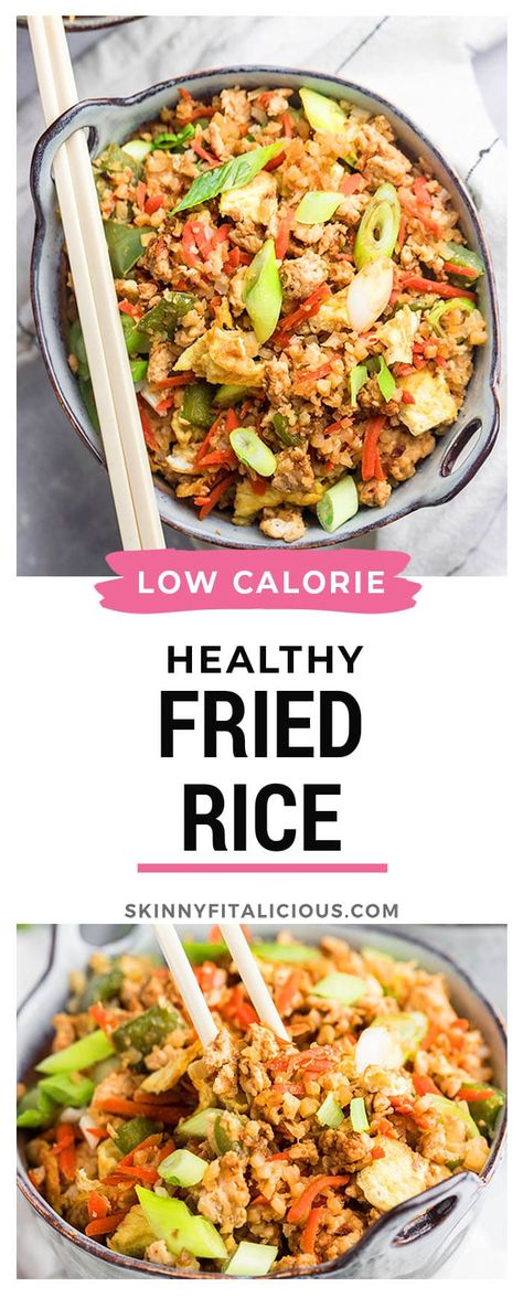 Low Calorie Rice Recipes, Dinner Low Calorie, Chicken Fried Rice Recipe Healthy, Cal Deficit, Fried Rice Dinner, Frugal Dinners, Healthy Low Calorie Dinner, Healthy Fried Rice, Vegetarian Fried Rice