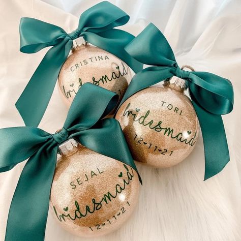 Bridesmaids Gifts Christmas Festive Edition | Bridal Party | Custom Gifts Bridesmaid Proposal Winter Wedding, Winter Bridesmaid Proposal, Bridal Party Proposal Ideas, Bridesmaid Proposal Christmas, Useful Gift Ideas, Winter Bridesmaid, Bridesmaid Proposal Diy, Winter Bridesmaids, Wedding 2025