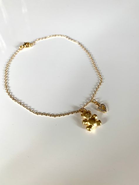 Jewelry Toddler, Heart Ankle Bracelet, Kids Gold Jewelry, Cute Clothing Stores, Bracelet Heart, Gifts For Children, Kids Bracelets, Golden Jewelry, Rhinestone Heart