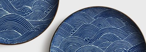 Shop Miya for the Blue Aranami Wave Collection. Beautifully crafted bowl has slight grooved texture so that you can literally feel the waves. Shop now! Dish Collection, Japanese Table, Waves Pattern, Japanese Ceramics, Blue Sea, Mens Flip Flop, Shop Now, Abstract Artwork, Bowl