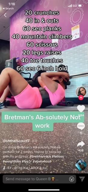 Ab Results, The Rock Workout Plan, Bretman Rock Ab Challenge, Bretman Rock Ab Workout, Brett Rockman Ab Workout, Bodyrock.tv Workouts, Bretman Rock, Toe Touches, Leg Raises