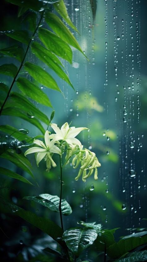 A rain scene with plant vegetation outdoors nature. | premium image by rawpixel.com Jungle Trees, Wallpaper Jungle, Art Scenery, Jungle Flowers, Forest Scenery, Scenery Photos, Jungle Wallpaper, Rain Forest, Tech Tips