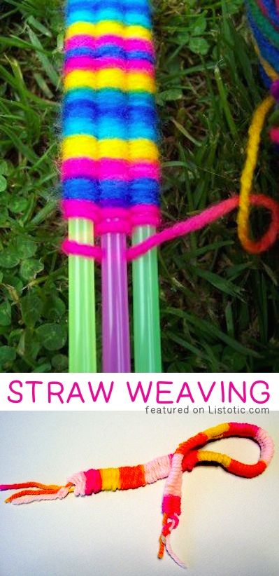 Straw Weaving -- 29 creative activities for kids that adults will actually enjoy doing, too! Straw Weaving, Creative Activities For Kids, Crafty Kids, Crafts For Kids To Make, Camping Crafts, Childrens Crafts, Fun Crafts For Kids, Easy Crafts For Kids, Kirigami