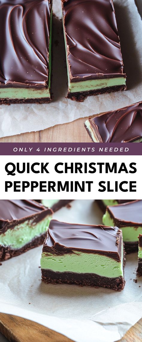 Image for Quick Christmas Peppermint Slice Peppermint Squares Recipe, Peppermint Bars, Fudge Peppermint, Peppermint Slice, Clematis Varieties, Peppermint Dessert, Christmas Dessert Table, Plain Cookies, 2025 Christmas