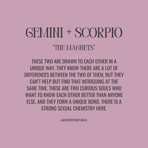 Gemini Love Compatibility + What Works 🤍 #Listentothevirgo Gemini Love Language, Gemini And Scorpio Compatibility, Gemini Love Compatibility, Scorpio Compatibility, Gemini Compatibility, Zodiac Quotes Scorpio, Gemini And Scorpio, Virgo Traits, Gemini Love