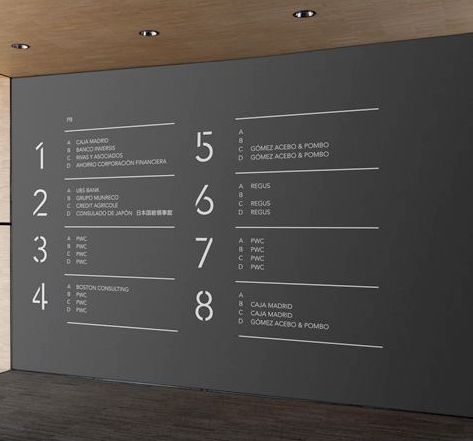 Lobby Directory Signage, Office Signage Design, Directory Signage, Sign Installation, Index Design, Name Plate Design, Office Wall Design, Office Signage, Directory Design