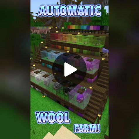 AUTOMATIC Wool Farm! MULTI-COLOR #minecrafttutorial #minecrafter #reds... | automatic farm minecraft | TikTok Minecraft Xp Farm Design, Minecraft Wool Farm, Minecraft Auto Farm, Minecraft Xp Farm, Automated Farm Minecraft, Minecraft Tutorial, Minecraft, Multi Color, Wool