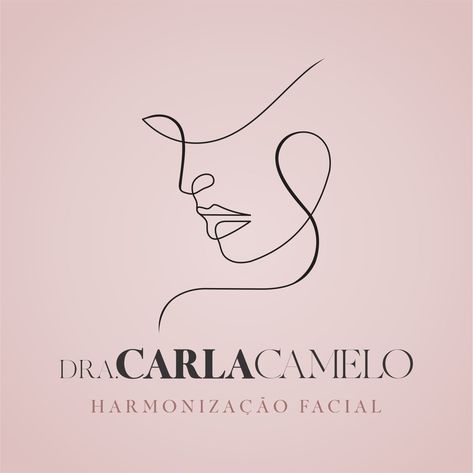 Logo Harmonização facial DrCarla Camelo Facial Logo Design, Beauty Clinic Logo Design, Skin Clinic Logo, Skin Logo Design, Facial Logo, Esthetician Logo Ideas, Beauty Clinic Logo, Logo Facial, Esthetician Logo