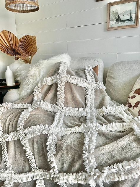 Room Mate, Boho Store, Rustic Basement, Boho Blanket, Oak Trim, Fuzzy Blanket, Blanket Diy, Daughters Room, Home Diy Projects