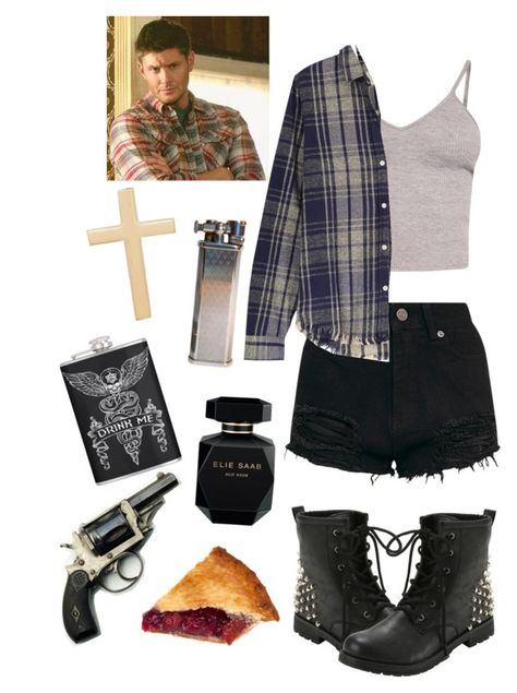 "//dean winchester//" by bleachittome ❤ liked on Polyvore featuring BasicGrey, Current/Elliott, Hot Topic and Elie Saab Dean Winchester Aesthetic Clothes, Dean Winchester Aesthetic Outfit, Dean Winchester Outfit Women, Supernatural Aesthetic Outfit, Winchester Outfit, Dean Winchester Outfit, Hot Topic Outfits, Supernatural Clothes, Supernatural Inspired Outfits