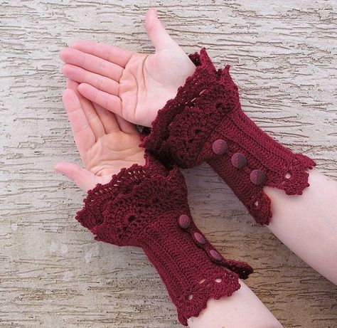 crochet Crocheted Gloves, Crochet Arm Warmers, Crochet Wrist Warmers, Gloves Pattern, Crochet Fingerless Gloves, Crochet Gloves, Fingerless Mittens, Crochet Bracelet, Wrist Warmers