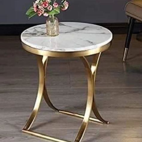 Amazing Table Designs ✨️ Stainless Steel Side Table, Steel Side Table, Side Table Living Room, Small Round Table, Marble Top Side Table, Coffee Table Modern, Minimalist Coffee Table, Table Decor Living Room, Metal Furniture Design