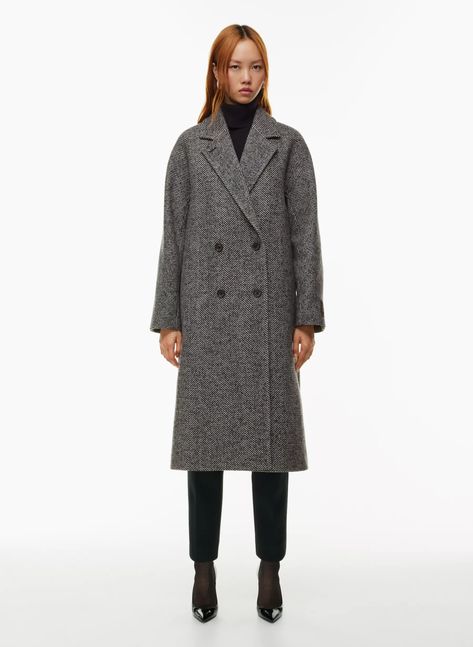 THE SLOUCH™ COAT | Aritzia Slouch Coat, Wool Coats For Women, Coat Guide, The Super Puff, Hooded Wool Coat, Wind Protection, Wool Coats, Wool Coat Women, Wool Trench Coat