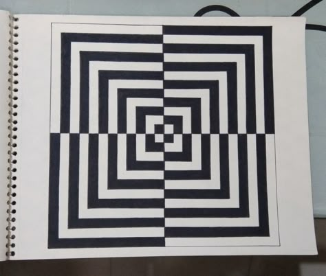 Optical Art Drawing, 3d Art Drawing Optical Illusions, Simple Optical Illusions To Draw, Optical Illusions Pictures Art, Optical Art Drawing Easy, Easy Optical Illusions To Draw, Optical Illusions Art Easy, Optical Illusions Drawings Easy, Easy Op Art