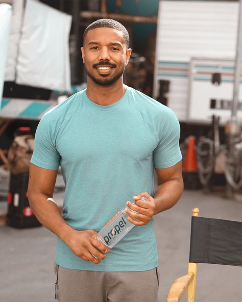 Pepsico has been a good client of mine for years starting way back in my assisting days with Art Brewer and Clive Brunskill. This was from a shoot I did last fall with Michael B. Jordan and the Pepsi peeps in LA. We wanted that "BTS" look so we went behind the trailers and posted up some lights and went for this portrait of Michael just looking like he stopped by on his way to set.​​​​​​​​​ #pepsi #bts #celebrityphotographer #losangeles #movieset @michaelbjordan Michael B Jordan Photoshoot, Michael B Jordan Shirtless, Michael Bakari Jordan, Creed Movie, Michael Jordan Quotes, Jordan Quotes, Manly Style, Dark Skin Boys, Celebrity Photographers