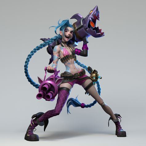 Jinx League Of Legends, Chinese Art Girl, Cyberpunk Character, Lol League Of Legends, Game Character Design, Cool Poses, 3d Modelling, Female Character, 영감을 주는 캐릭터