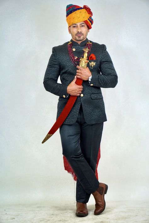 #JodhpuriSuits #Jodhpuri #WeddingSuits #Rajput #RajputBanna #RajputiDress Mehendi Photoshoot, Shadi Ideas, Jodhpuri Suits, Royal Outfit, Jodhpuri Suits For Men, Wedding Couple Pictures, Indian Bride Photography Poses, Indian Groom Wear, Groom Photoshoot