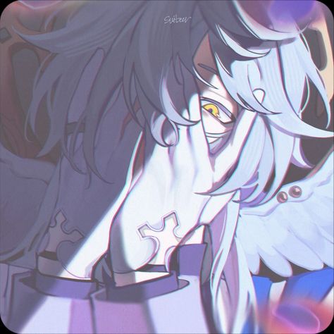 Art by @/sviteer on twt Sunday Icon, White Hair, Anime Character, Hair, Anime, White, Art