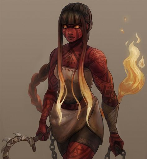 ArtStation - DND Fire Genasi Barbarian Fire Genasi Barbarian, Genasi Barbarian, Fire Genasi, Barbarian Dnd, Fire Magic, Dnd Races, Oc Art, Fantasy Races, Dungeons And Dragons Characters