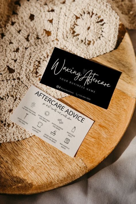 Waxing Aftercare Card Template Wax Aftercare Card Template Wax - Etsy Spain Eyelash Aftercare, Waxing Aftercare, Lash Aftercare, Aftercare Cards, Eyelash Care, Lash Care, Brow Care, Brow Lamination, Best Lashes