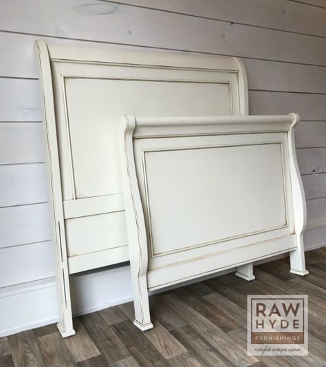 Painting Furniture White 5 Essential Tips - RAWHyde Furnishings All White Bedroom Furniture, Chalk Painted Headboard Ideas, White Painted Furniture Bedroom, White Distressed Bedroom Furniture, Painting Headboard Ideas, Off White Bedroom Furniture, Painted Headboard Ideas, Painting A Headboard, Painting Bedroom Furniture Ideas