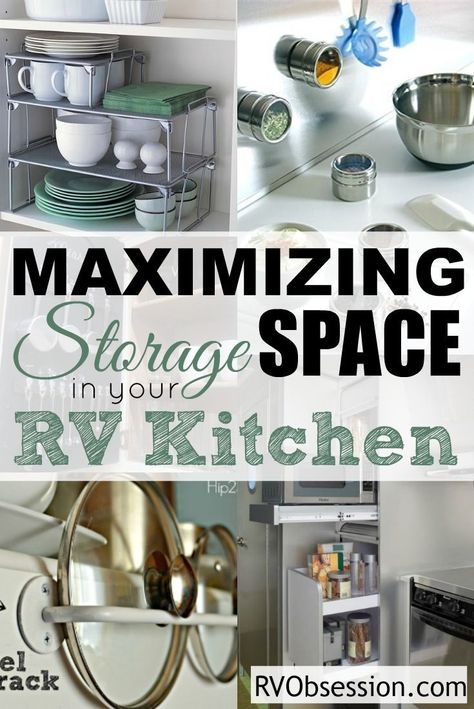 Farmhouse Rv, Small Kitchen Storage Ideas, Organiser Cucina, Kitchen Storage Ideas, Camper Organization, Rv Camping Tips, Small Rv, Rv Organization, Camper Storage