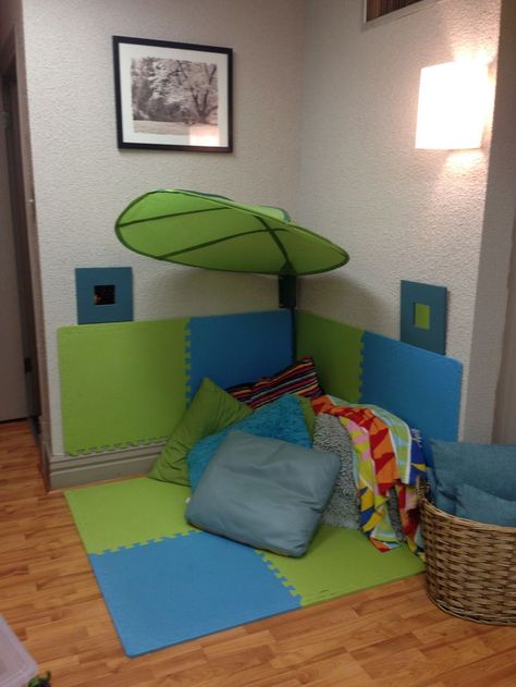 Psychotherapy Office Decorating Ideas | Awesome safe place! | Conscious Discipline Play Therapy Room, Relaxing Room, School Counseling Office, Calming Room, Conscious Discipline, Calm Down Corner, Sensory Rooms, Counseling Office, Therapy Office Decor