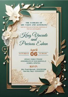 Invitation Card Design Emerald Green, Wedding Invitation Card Design Emerald Green, Luxury Invitation Design Template, Invite Wedding Card, Emerald Green Invitation Template, Wedding Card Design Templates, Weeding Invitation Card, Green Wedding Cards, Wedding Templates Invitation