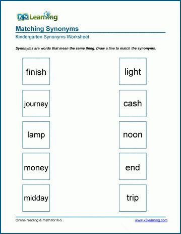 Synonyms Worksheets, Synonyms Worksheet, Worksheet For Preschool, Good Study Habits, English Worksheets For Kindergarten, Free Homeschool Resources, Matching Worksheets, Synonyms And Antonyms, Learning Worksheets