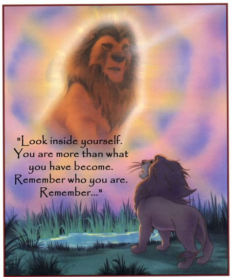 Haha. This image always comes to mind when we are counseled to remember who we are. Lion King Quotes, Lion King Pictures, Il Re Leone, King Quotes, Lion King Art, Images Disney, Vintage Picture, Remember Who You Are, Disney Lion King