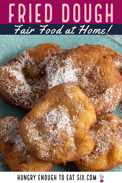 Fried Dough Recipes, Fried Bread Recipe, Bread Dough Recipe, Carnival Food, Fair Food, Food At Home, Sweet Dough, Dough Ingredients, Fry Bread