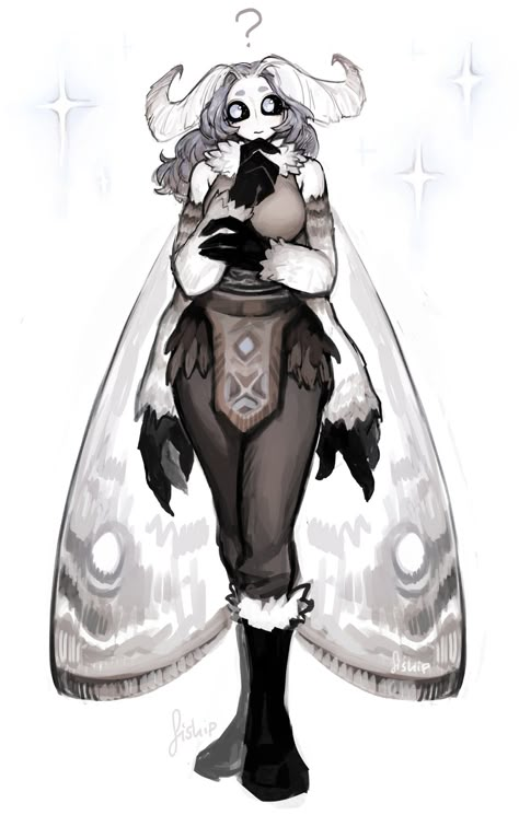 Moth Girl, Cute Moth, Trending Images, Monster Girl Encyclopedia, Moth Art, Fantasy Creatures Art, Creature Concept Art, Cute Monsters, Creature Concept