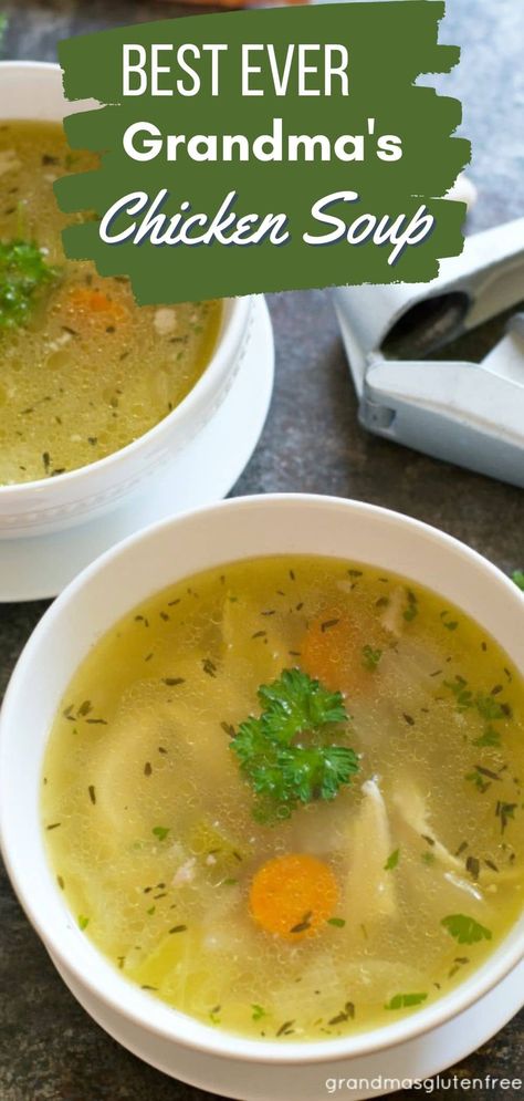 Whole Chicken Soup, Chicken Soup From Scratch, Soup Stovetop, Paleo Soup Recipe, Chicken Broth Soup, Chicken Soup Recipes Homemade, Gluten Free Soup Recipes Glutenfree, Easy Chicken Soup, Homemade Chicken Soup